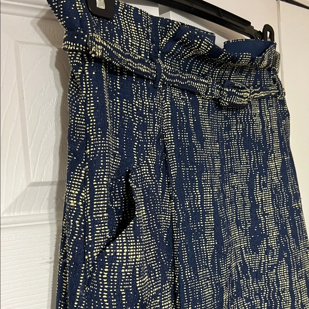 NY&Co Blue High-Waist Textured Skirt – Belt & Pockets, Size 4 - Picture 5 of 9